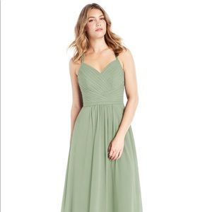 Azazie Amari Dusty Sage Bridesmaid Dress - Size 4